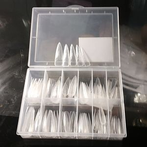 120pc  Long Almond Shaped Dual Forms! For Poly Gel or Hard Gel Nails. 12 sizes